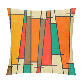 Personality  Abstract Geometric Retro Colourful Background Pillow Covers