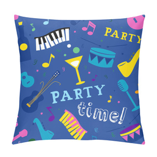 Personality  Music Party Seamless Pillow Covers