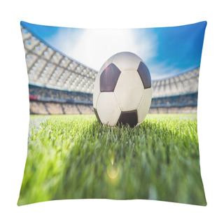 Personality  Soccer Ball On Grass Pillow Covers