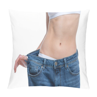 Personality  Young Slim Woman Pillow Covers