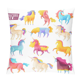 Personality  Unicorn Colored Set Pillow Covers