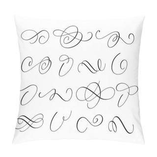 Personality  Simple Elegant Ink Calligraphy Design Elements Set Pillow Covers