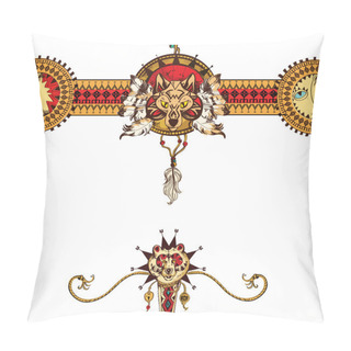 Personality  Tribal Colored Background Pillow Covers
