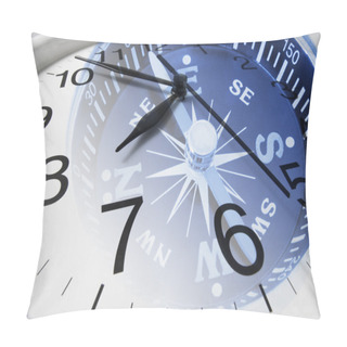 Personality  Clock And Compass Pillow Covers