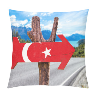 Personality  Turkey Flag Wooden Sign Pillow Covers