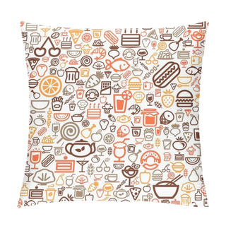 Personality  Seamless Food Background Pillow Covers