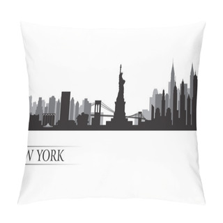 Personality  New York City Skyline Detailed Silhouette Pillow Covers