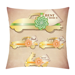 Personality  Vintage Design Emblems Set Pillow Covers