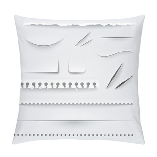 Personality  White Paper Edges Shadows Realistic Set Pillow Covers