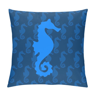 Personality  Seahorse Pattern Background Pillow Covers