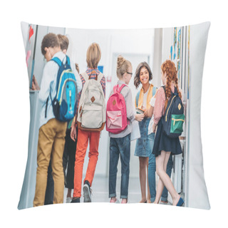Personality  Kids In School Corridor Pillow Covers