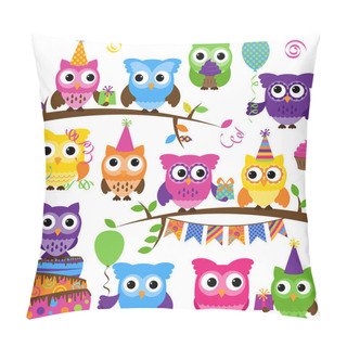 Personality  Vector Collection Of Party Or Celebration Themed Owls Pillow Covers