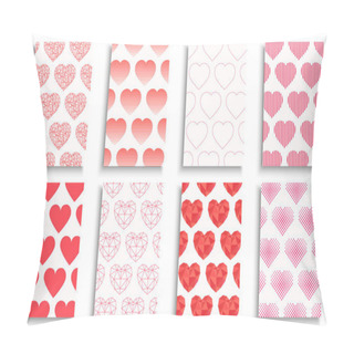 Personality  Collection Of Romantic Posters, Greeting Cards, Invitations, Banners, Covers, Flyers With Hearts Prints And Patterns. 14th February Postcards - Stylish Cute Geometric Design. Pillow Covers