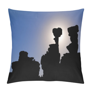 Personality  Sandstone Formations In Ischigualasto, Argentina. Pillow Covers
