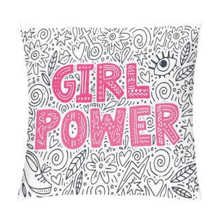 Personality  Girl Power Illustration Pillow Covers