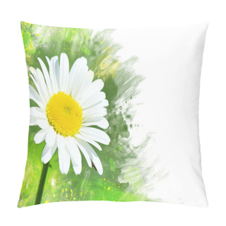 Personality  Chamomile Flower.Watercolor Effect Pillow Covers