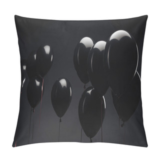 Personality  Background With Festive Balloons For Black Friday  Pillow Covers