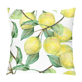 Personality  Lemon Seamless  Pattern On A White Background. Pillow Covers