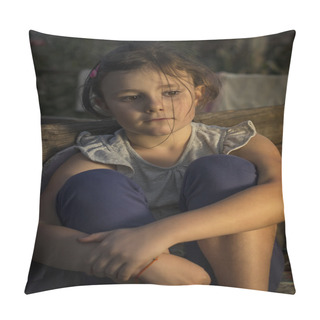 Personality  Sad Countryside Girl Pillow Covers