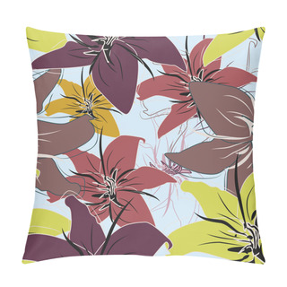 Personality  Seamless Floral Pattern Pillow Covers