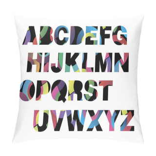 Personality  Letter Font Alphabet Vector Text Design Pillow Covers