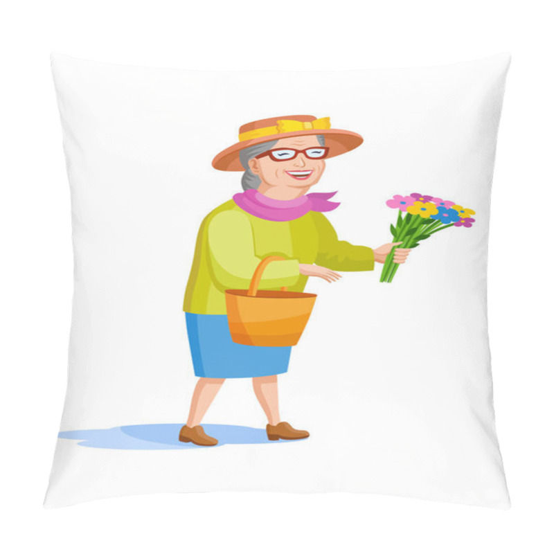 Personality  Cartoon Style Old Woman  Pillow Covers