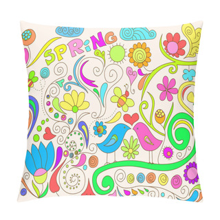 Personality  Colorful Spring Doodle Pillow Covers
