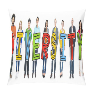 Personality  People Holding Word Diversity Pillow Covers