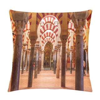 Personality  The Mezquita (Mosque) Of Cordoba Is A Roman Catholic Cathedral And Former Mosque Situated In The Andalusian City Of Cordoba, Spain. Pillow Covers