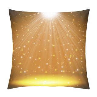 Personality  Gold Stage Light As Christmas Background Pillow Covers