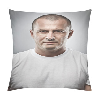 Personality  Menacing Man Portrait Pillow Covers
