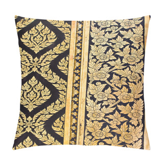 Personality  Native Thai Style Of Gilded Black Lacquer Pillow Covers