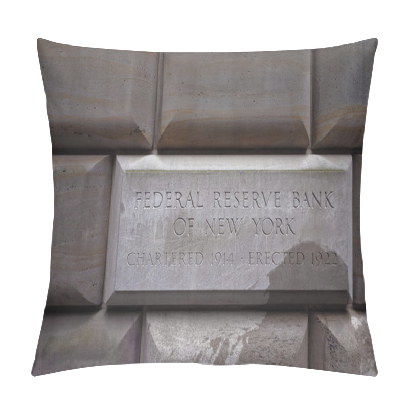 Personality  Sign Table Of The Federal Reserve Bank Of New York Pillow Covers