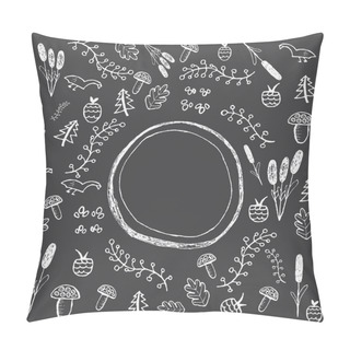 Personality  Hand Drawn Forest Pattern Pillow Covers