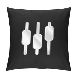 Personality  Box Plot Silver Plated Metallic Icon Pillow Covers