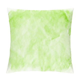 Personality  Light Green Watercolor Background On White Paper. For The Text, Textures, Banners, Leaflets, Posters, With Space For Inscriptions. Watercolor Design Element For Web Decoration Pillow Covers