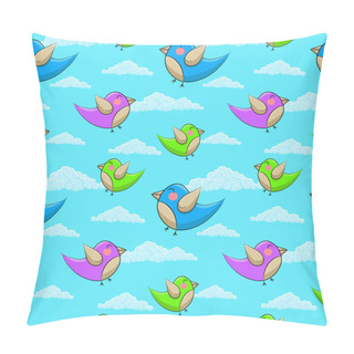 Personality  Seamless Pattern With Birds Pillow Covers