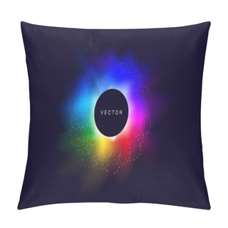 Personality  Abstract Futuristic Glow Effect Frame. Vector Eclipse With Supernova Explosion. Pillow Covers