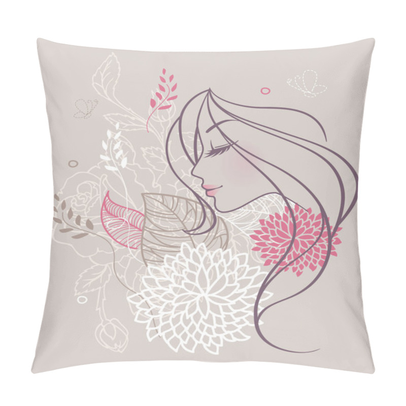 Personality  Beauty floral woman pillow covers