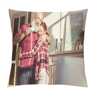 Personality  Happy Mature Couple   Pillow Covers