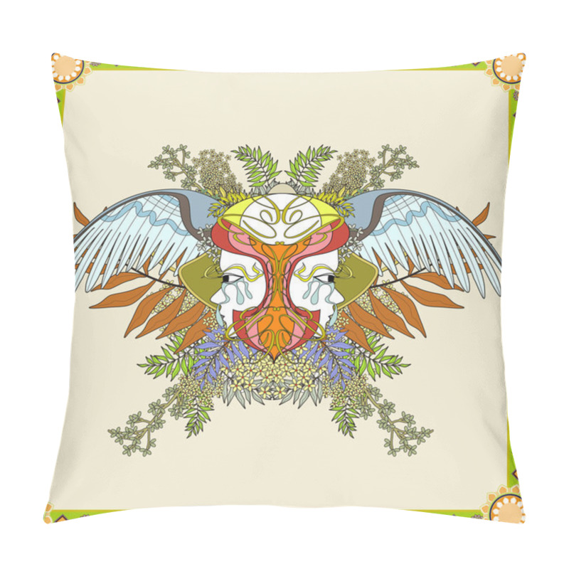 Personality  fantastic beetles coloring page pillow covers