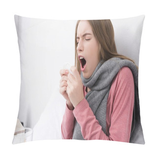 Personality  Woman Catch Cold Pillow Covers