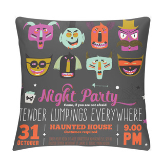Personality  Set Trick Or Treat Poster Cards Pillow Covers