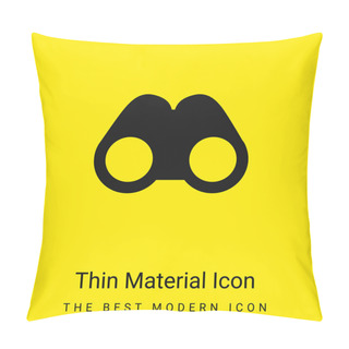 Personality  Binoculars Minimal Bright Yellow Material Icon Pillow Covers