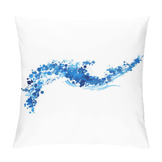 Personality  Fresh Blue Water Splash Vector Pillow Covers