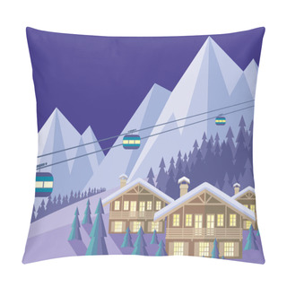 Personality   Ski Resort Night Pillow Covers