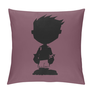 Personality  Hand Drawn Vector Illustration Or Drawing Of A Cartoon Punk Boy Pillow Covers