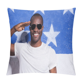 Personality  African Man Hand Near Forehead Pillow Covers