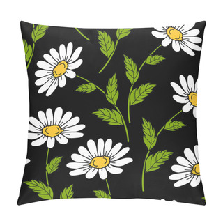 Personality  Seamless Pattern With Daisy Flowers Pillow Covers