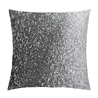 Personality  Selective Focus Of Abstract Grungy Black And White Background Pillow Covers